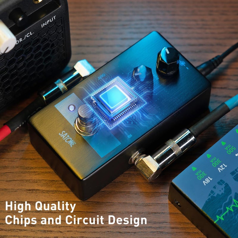 SATONE S802 Refrain Chorus Electric Guitar Effect Pedal - Warm and Vintage Preset Chorus Acoustic Metal Pedal with True Bypass - Image 3